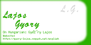 lajos gyory business card